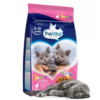Pienso para gatos PREVITAL Junior Chicken 950 g — Croquetas para gatitos, 35 % proteína, 12 % grasa