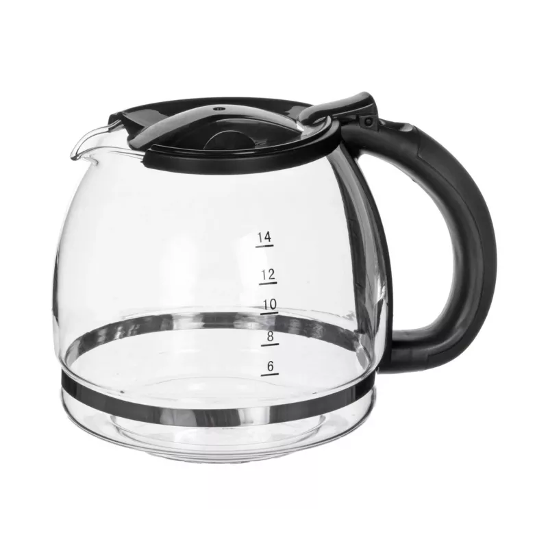 Cafetera de filtro CLATRONIC KA 3473, depósito de agua de 1,5 l, capacidad para 14 tazas, negra