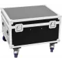 Flightcase Roadinger con LED TMH-X1 610×710×530 mm para transporte y protección