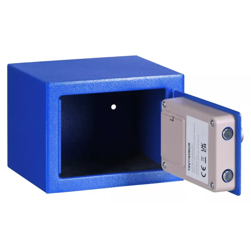 Caja fuerte de pie Yale YSV/170/DB2/B acero azul, cerradura de combinación, 3,8 l, montaje en suelo/pared