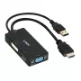 Convertidor HDMI a DisplayPort, DVI y VGA Lindy, 0,15 m, 2160p, negro, DP STDP2600, DVI-D PS8222, VGA AG6200, 8 bit, 0 - 65 °C