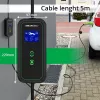 Cargador de coche EV móvil Qoltec ajustable 2en1 Type2 | 7kW | 230V | CEE 3 PIN | Wi-Fi | LCD | portátil | wallbox | 5m