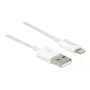 Cable USB de datos y carga DeLOCK 83000 para iPhone iPad iPod blanco 1 m