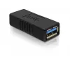 Adaptador DELOCK USB 3.0-A USB-A a USB-A negro, transferencia de datos USB 3.0