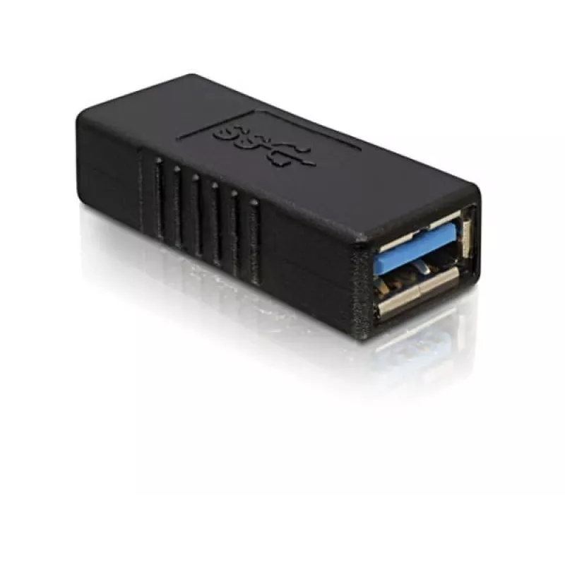 Adaptador DELOCK USB 3.0-A USB-A a USB-A negro, transferencia de datos USB 3.0