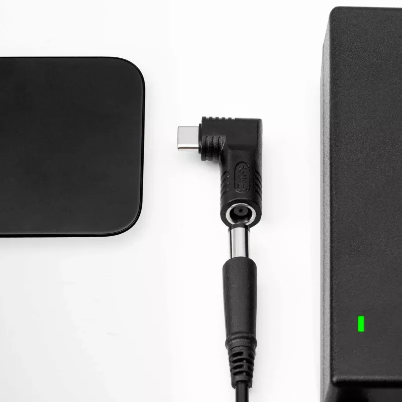 Akyga AK-ND-D02 adaptador DC 7,4 x 5,0 mm + pin a USB-C PD para fuentes de alimentación de portátil, 65 W