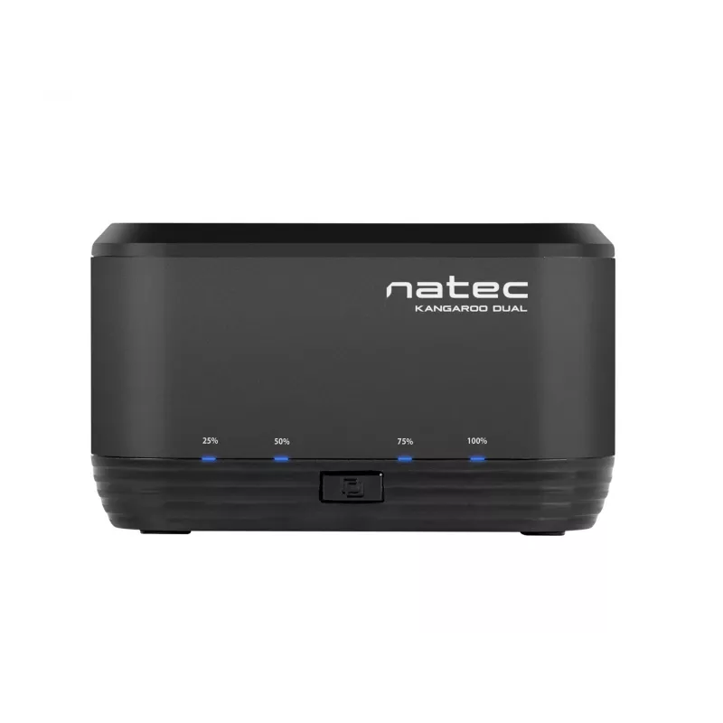 Base de acoplamiento para discos duros 2,5/3,5 USB 3.0 Natec Kangaroo Dual, función de clonación, fuente de alimentación