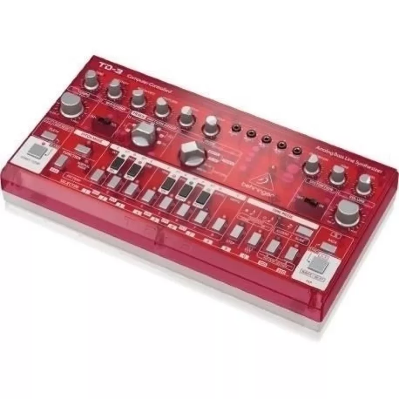 Behringer TD-3-SB sintetizador de línea de bajo rojo transparente