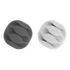 DeLOCK con 3 pasacables - set de sujetacables - montaje en mesa, montaje en superficie, apto para montaje en pared - gris, blanco (18297)