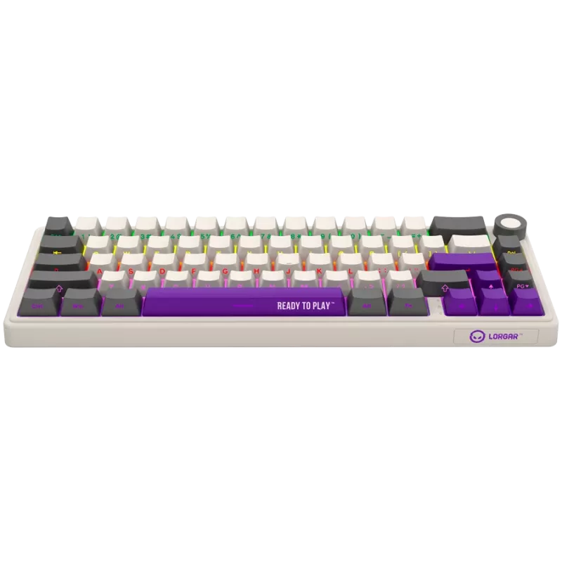 Teclado gaming mecánico inalámbrico LORGAR KBP70MW distribución 65% beige