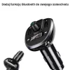 USAMS US-CC115 C21 Transmisor FM para coche con cargador USB doble, Bluetooth 5.0, 3,4 A, negro