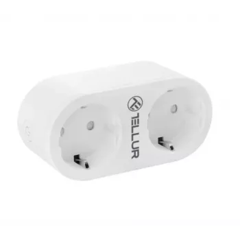 Tellur WiFi AC doble enchufe, medición de consumo energético, 16A, 2400W