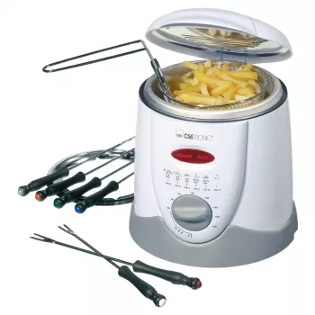Freidora Clatronic FFR 2916 Single 1 L de sobremesa 900 W gris, blanco