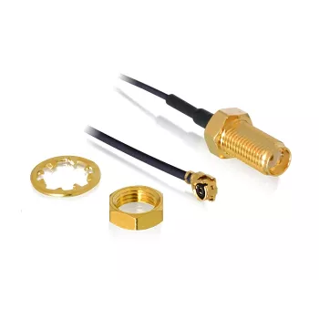DeLOCK 88824 Cable coaxial 0,35 m MHF (I-PEX) RF SMA negro