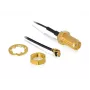 DeLOCK 88824 Cable coaxial 0,35 m MHF (I-PEX) RF SMA negro