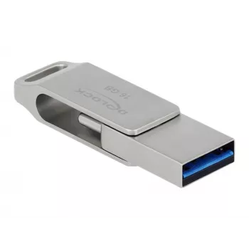 Memoria USB DeLOCK 64 GB USB-C Type-A giratoria carcasa de metal