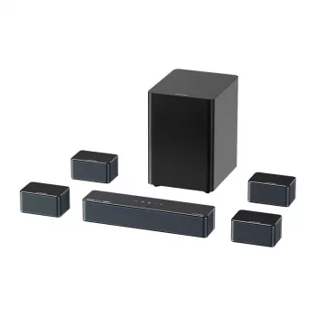 Altavoz Ultimea Poseidon D80 negro 7.1 canales, 8 altavoces, con cable e inalámbrico, subwoofer activo