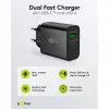 Cargador rápido dual USB-C PD GaN Goobay 30 W negro (75335)