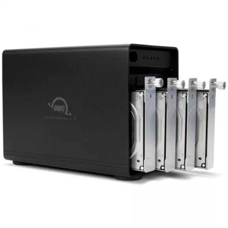 ThunderBay 4 - RAID 5 (negro, caja de almacenamiento de 4 bahías con puertos duales Thunderbolt 3)