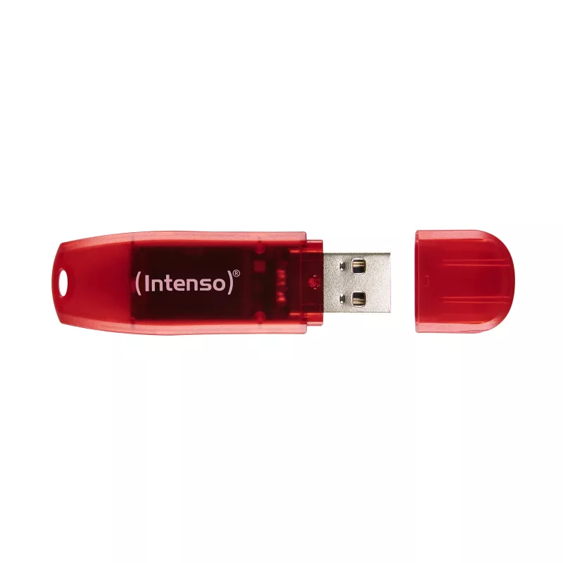 Memoria USB Intenso 128 GB USB Type-A 2.0 Rojo Transparente