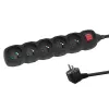 Alargador Esperanza ELK214K cable de 1.5 m 5 tomas Type E para interiores negro