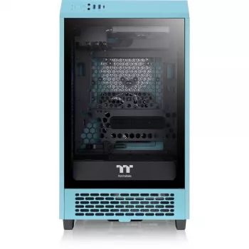 Thermaltake The Tower 200 Turquesa Cristal templado
