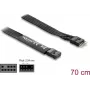 Delock alargador de cable de cinta HD Audio, pin header de 9 polos macho a hembra, 70 cm, negro