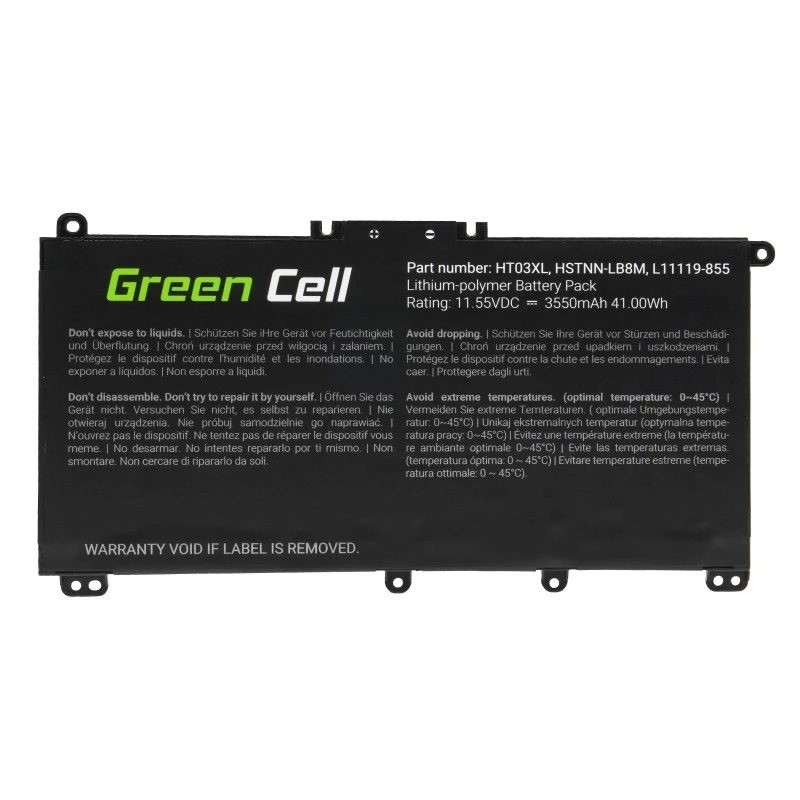Batería para portátil Green Cell GC-HP163 HT03XL 11,4 V 3400 mAh HP Mobilit