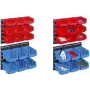 Set de cajas de almacenamiento allit ProfiPlus C 1+2/17 rojo/azul polipropileno resistente a la temperatura