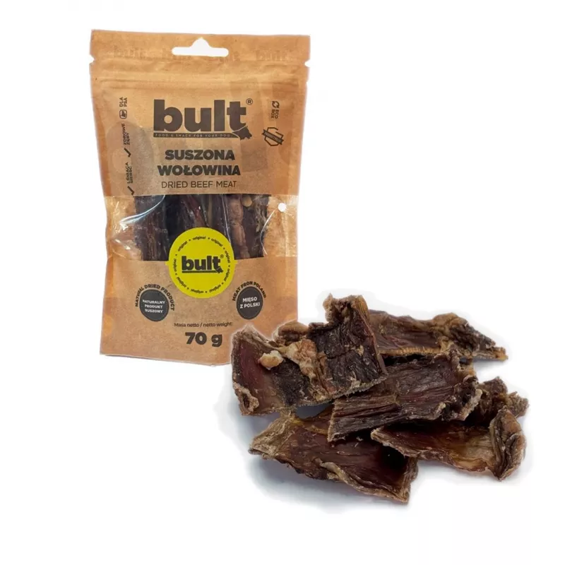 BULT Eko Dried beef snack para perros, 70 g