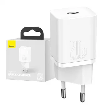 Baseus Super Si cargador rápido de pared para smartphone blanco