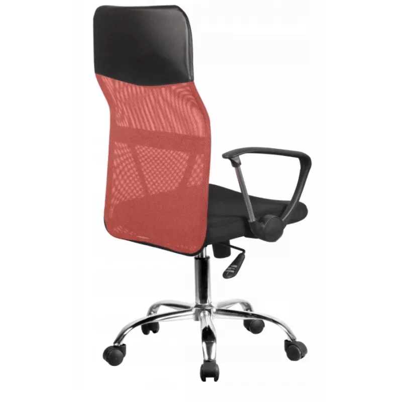 Silla de oficina/ordenador Topeshop KRZESŁO NEMO CZERWON con asiento acolchado y respaldo de malla