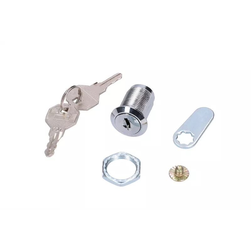 Cerradura de puerta Extralink ROUND LOCK FOR CABINETS, cerradura redonda para armarios, plata