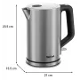 Tefal Bronx KI513D10 hervidor eléctrico, 1,7 l, 2400 W, acero inoxidable, base giratoria, filtro, plateado