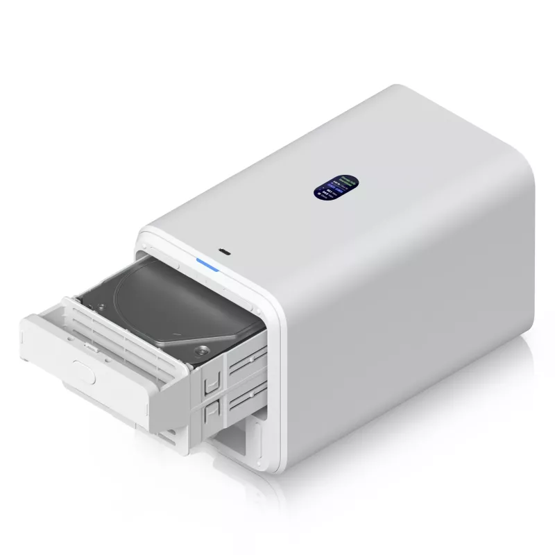 Ubiquiti UNAS-2-W Unifi Nas 2X 3.5 bahías HDD, 2,5 GbE, USB-C, adaptador PoE++