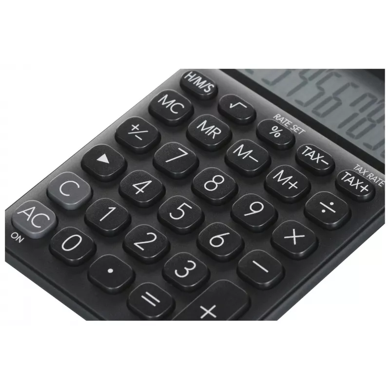 Calculadora básica CASIO SL-310UC-BK – 10 dígitos, pila/solar, funciones de impuesto y beneficio, formato de bolsillo (70×118×8,4 mm), negra