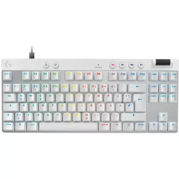 Logitech G PRO X TKL RAPID Teclado gaming, distribución QWERTZ, blanco (920-013240)