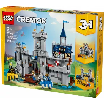 Juguete de construcción LEGO Creator 3 en 1 Castillo medieval de caballeros set 31168 — 1371 piezas, 6 minifiguras, a partir de 9 años