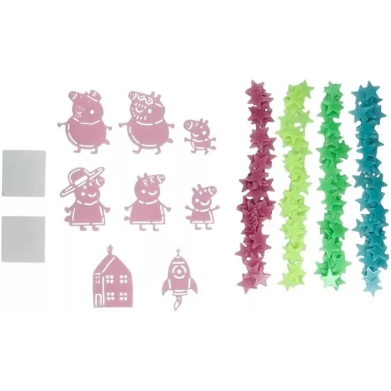 Pegatinas de pared Hasbro Peppa Pig PP13870PP Glow in the Dark Stars