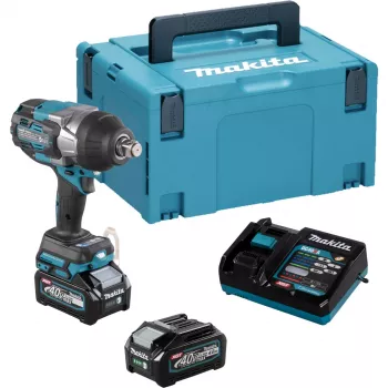 Atornillador de impacto a batería TW001GM201 XGT, 40 Voltios Azul/Negro, 2x batería Li-Ion XGT 4 Ah, en maletín