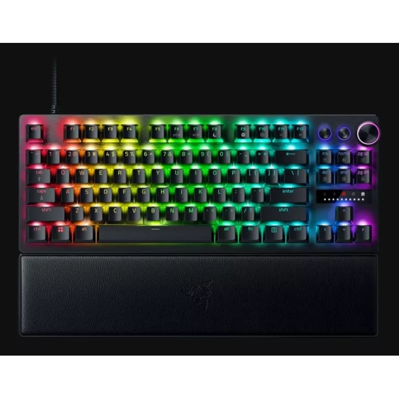 Razer Huntsman V3 Pro - Teclado - 80% - TKL - Retroiluminación - USB - QWERTY - USA - Interruptores de teclas: Razer Analog Optical Switches (Gen-2)