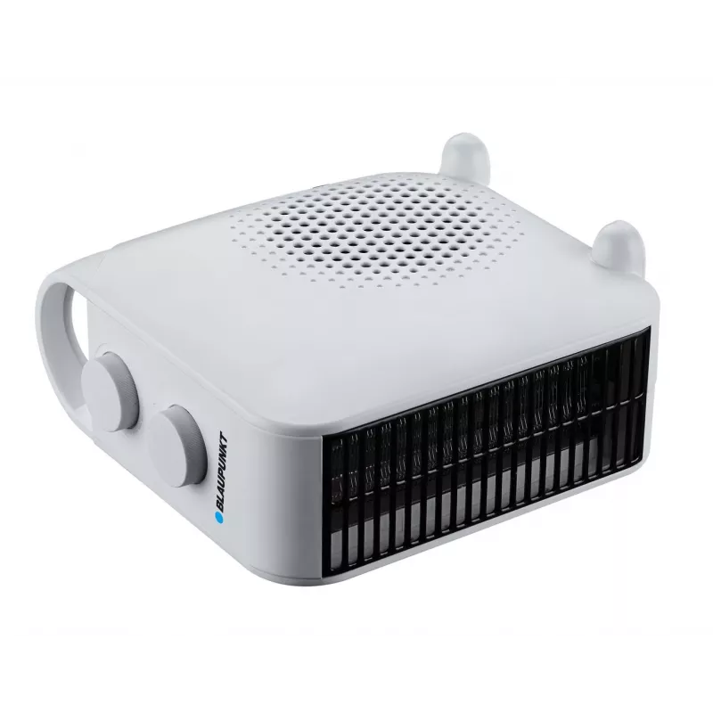 Radiador eléctrico con ventilador BLAUPUNKT FHM301 — 2000 W, 2 niveles (1000/2000 W), termostato regulable, 220–240 V, blanco