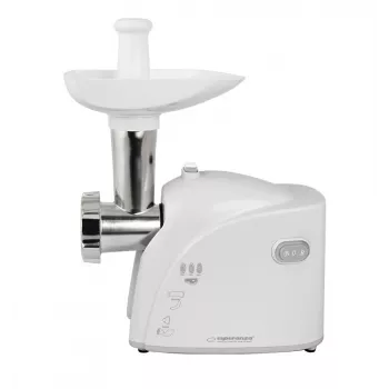 Picadora de carne eléctrica ESPERANZA EKM032 — 2200 W, blanca, 3 discos perforados, accesorios para kibbeh y salchichas