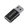Adaptador de cable de vídeo Savio AK-81 USB Type-C USB Type-A negro