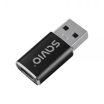 Adaptador de cable de vídeo Savio AK-81 USB Type-C USB Type-A negro