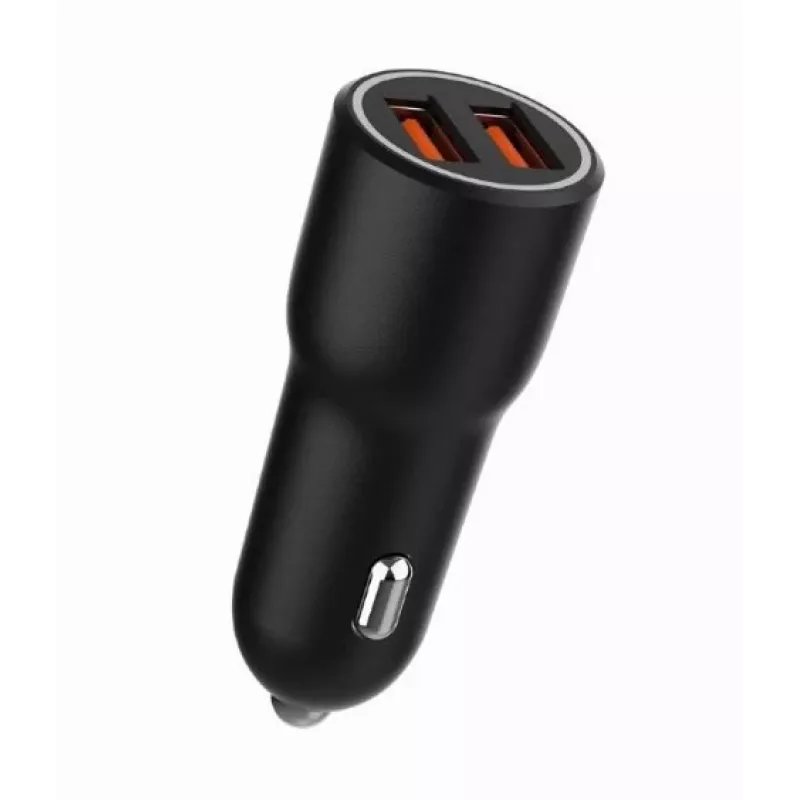 Cargador de coche para dispositivos móviles Gembird TA-UC-A2QC36-CAR-01, 36 W, 12–24 V, mechero, negro