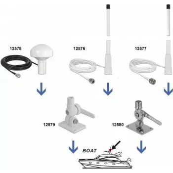 NAVILOCK - Antena - Navegación - 28 dBi - Antena direccional - Exterior, Interior, Barco