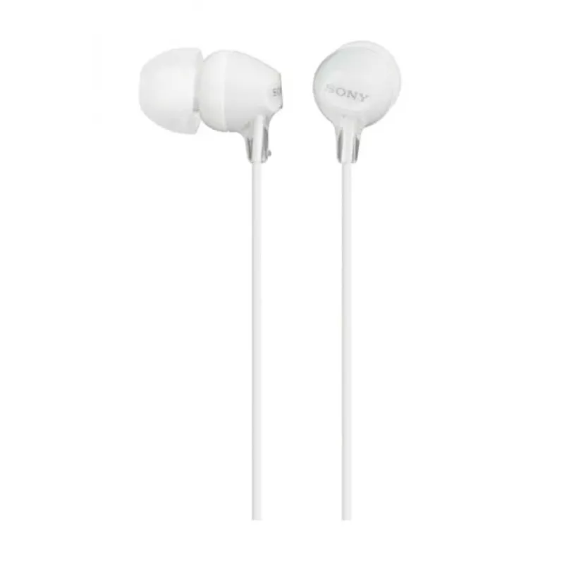Sony MDR-EX15LP, con cable, 8 - 22000 Hz, música, 3 g, auriculares, blanco