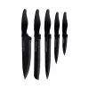 Set de 5 cuchillos de cocina Smile Sns-3 Tacoma, acero inoxidable, recubrimiento antiadherente, redondos, negro