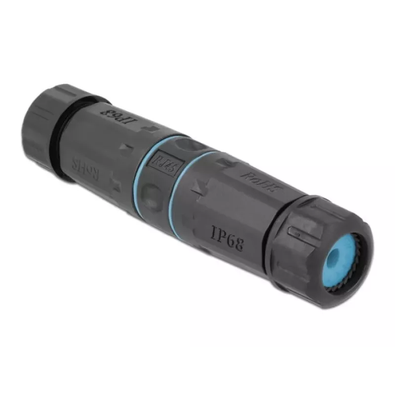 Cable de red DeLOCK 86693 RJ45 a RJ45 Cat.6A impermeable negro